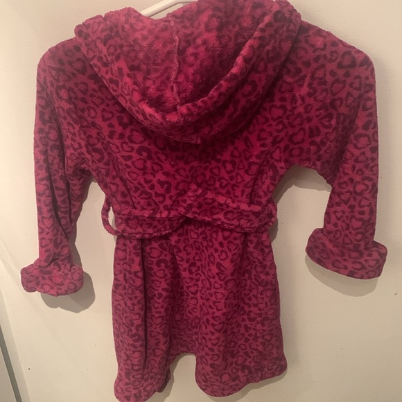 Super Stylish Cute Calvin Klein Fluffy Pink Bath Robe Hoodie SZ Small Girl 🔥 - Picture 6 of 7